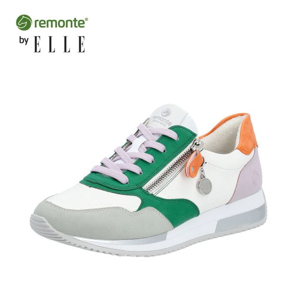 Remonte Women's shoes | Style D0H01 Athletic Lace-up with zip - White Combination | Free Delivery