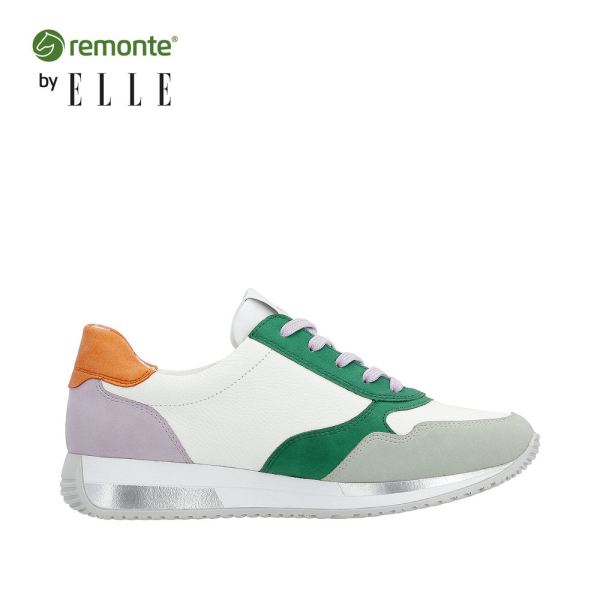 Remonte Women's shoes | Style D0H01 Athletic Lace-up with zip - White Combination | Free Delivery