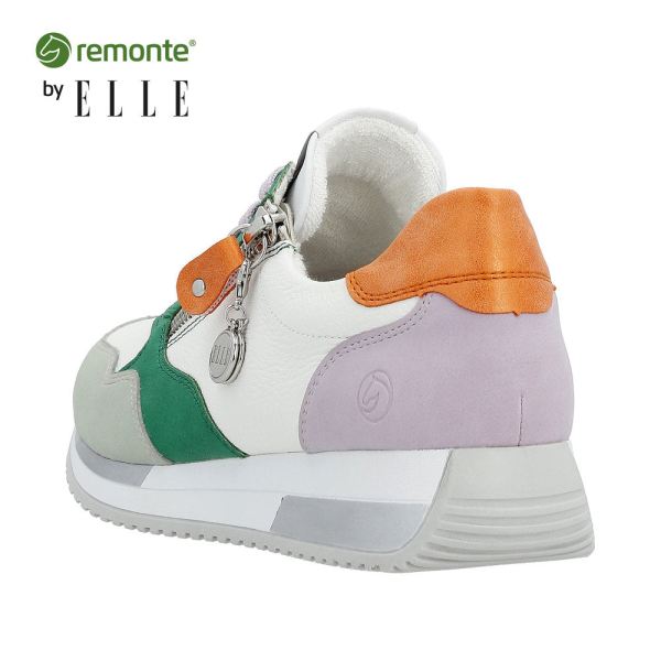Remonte Women's shoes | Style D0H01 Athletic Lace-up with zip - White Combination | Free Delivery