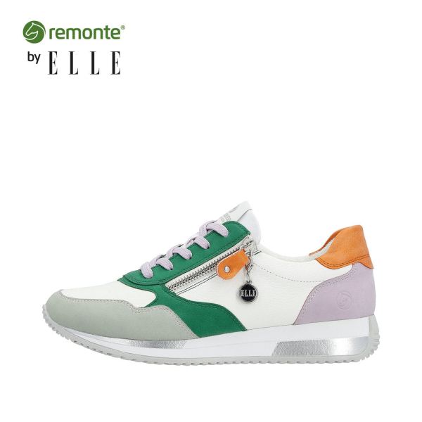 Remonte Women's shoes | Style D0H01 Athletic Lace-up with zip - White Combination | Free Delivery