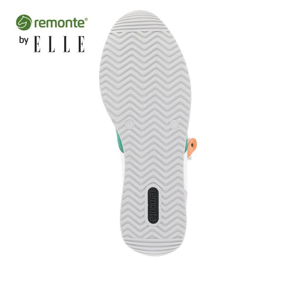 Remonte Women's shoes | Style D0H01 Athletic Lace-up with zip - White Combination | Free Delivery