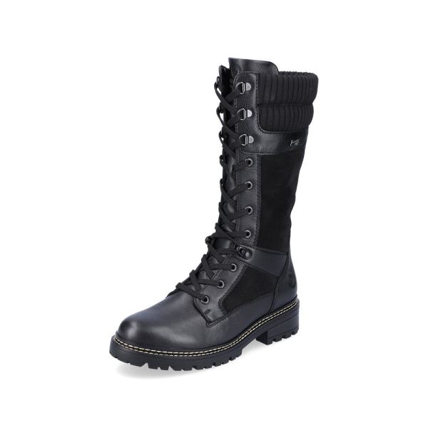 Remonte Leather Women's' Tall Boots| D0B76-24 Tall BootsFiber Grip - Black | Free Delivery