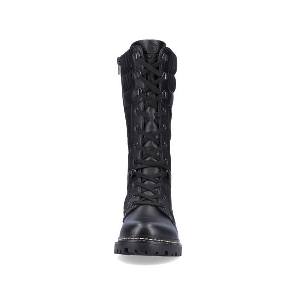 Remonte Leather Women's' Tall Boots| D0B76-24 Tall BootsFiber Grip - Black | Free Delivery