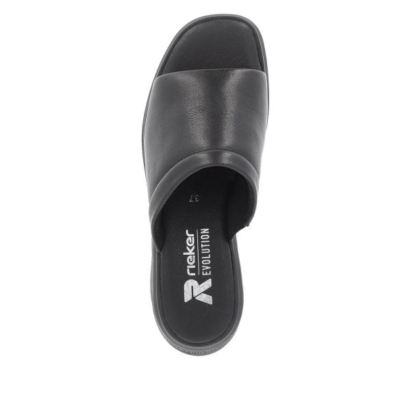 Rieker EVOLUTION Women's sandals | Style W1551 Casual Mule - Black | Free Delivery