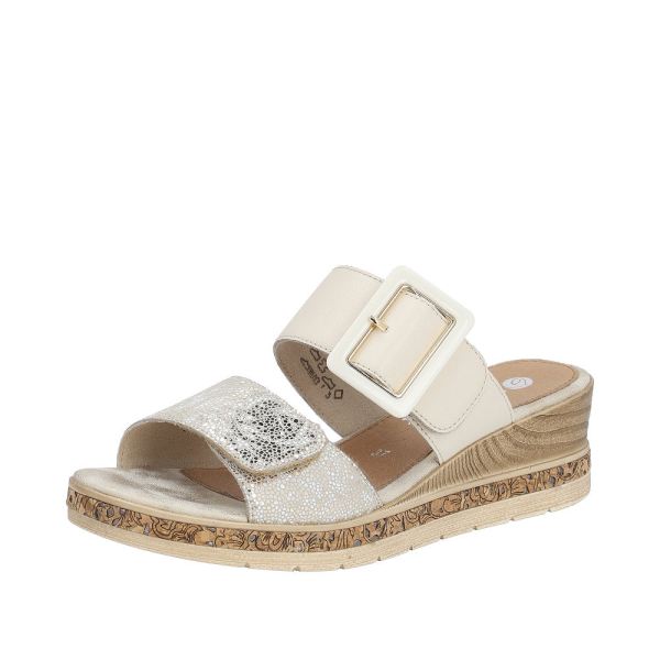 Remonte Women's sandals | Style D3068 Dress Mule - Beige Combination | Free Delivery