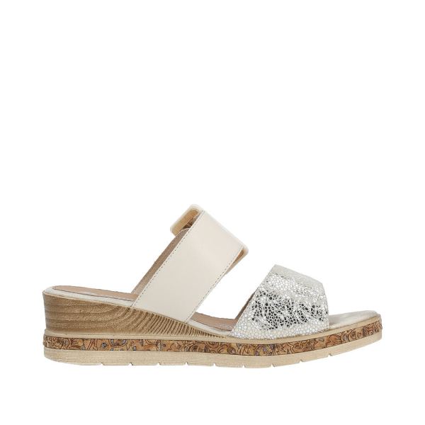 Remonte Women's sandals | Style D3068 Dress Mule - Beige Combination | Free Delivery