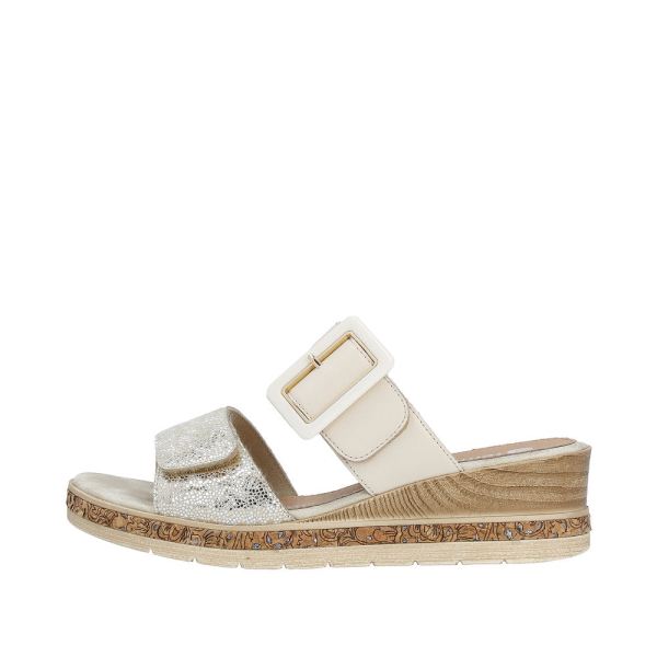 Remonte Women's sandals | Style D3068 Dress Mule - Beige Combination | Free Delivery