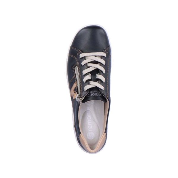 Remonte Women's shoes | Style R1432 Casual Lace-up with zip - Green Combination | Free Delivery