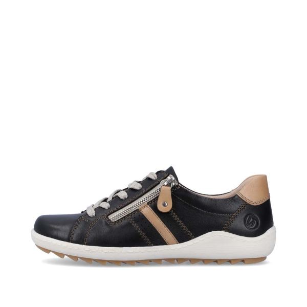 Remonte Women's shoes | Style R1432 Casual Lace-up with zip - Green Combination | Free Delivery