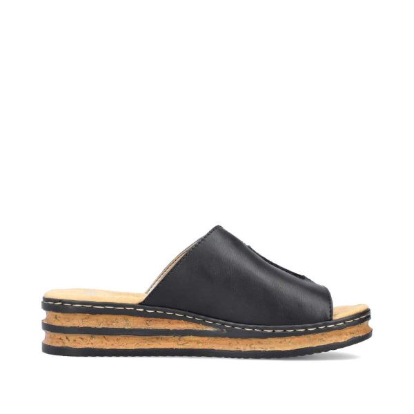 Rieker Women's sandals | Style 629M9 Casual Mule - Black | Free Delivery