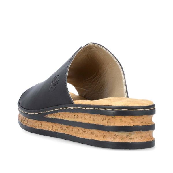 Rieker Women's sandals | Style 629M9 Casual Mule - Black | Free Delivery