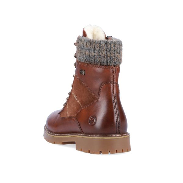 Remonte Leather Women's Mid Height Boots| D9378-00 Mid-height BootsFlip Grip - Brown Combination | Free Delivery
