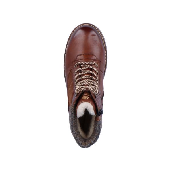 Remonte Leather Women's Mid Height Boots| D9378-00 Mid-height BootsFlip Grip - Brown Combination | Free Delivery