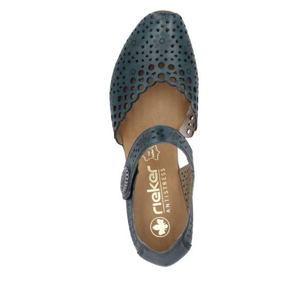Rieker Women's shoes | Style 43753 Dress Open Shank - Blue | Free Delivery