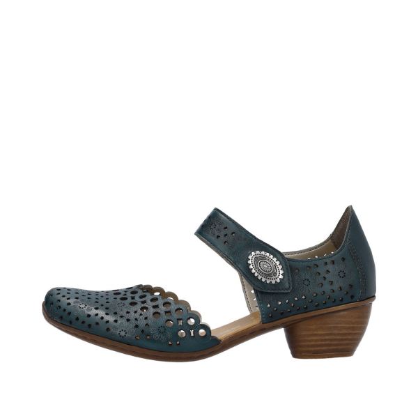 Rieker Women's shoes | Style 43753 Dress Open Shank - Blue | Free Delivery
