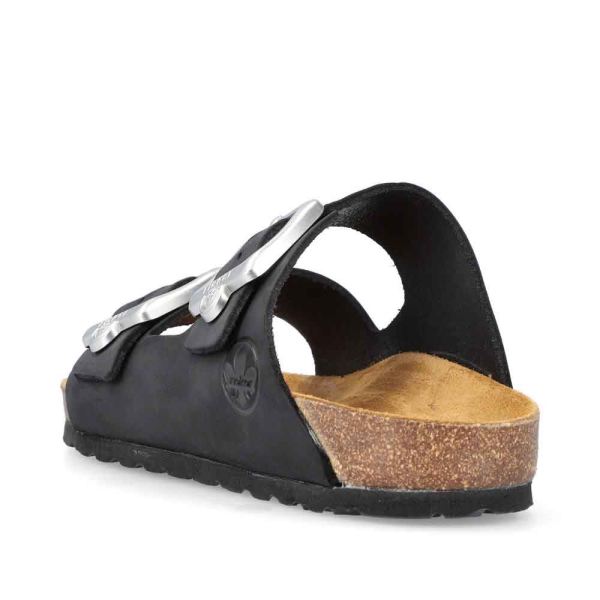 Rieker Women's sandals | Style V8084 Casual Mule - Black | Free Delivery