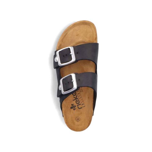 Rieker Women's sandals | Style V8084 Casual Mule - Black | Free Delivery