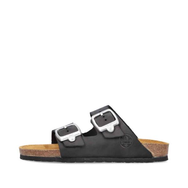 Rieker Women's sandals | Style V8084 Casual Mule - Black | Free Delivery