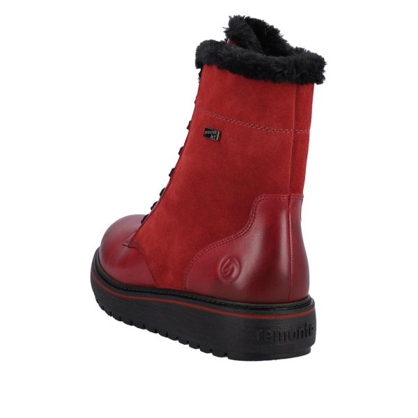 Remonte Suede Leather Women's Mid Height Boots | D0U76 Mid-height Boots - Red Combination | Free Delivery
