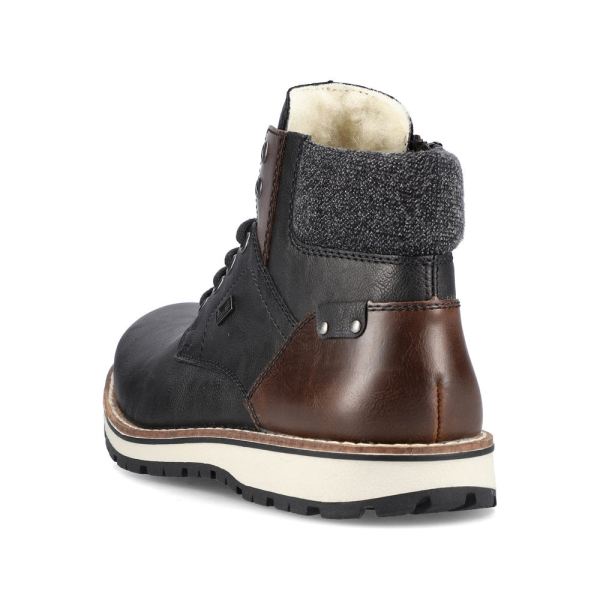 Rieker Synthetic leather Men's boots| 38434 Ankle Boots - Black Combination | Free Delivery