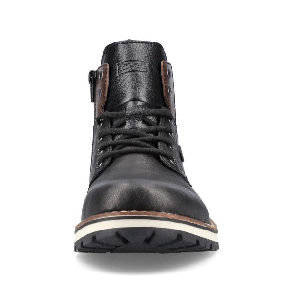 Rieker Synthetic leather Men's boots| 38434 Ankle Boots - Black Combination | Free Delivery