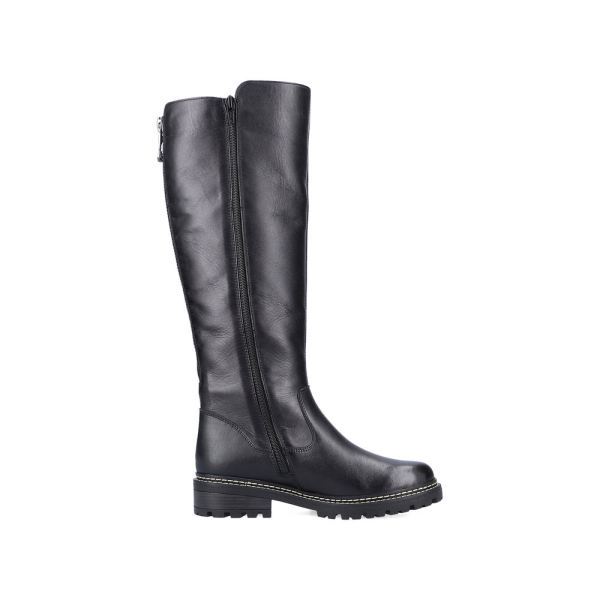 Remonte Leather Women's Tall Boots| D0B72 Tall Boots - Black | Free Delivery