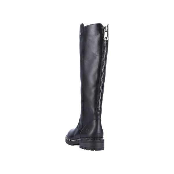 Remonte Leather Women's Tall Boots| D0B72 Tall Boots - Black | Free Delivery