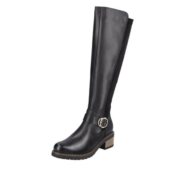 Remonte Leather Women's' Tall Boots| D1A73 Tall Boots - Black | Free Delivery