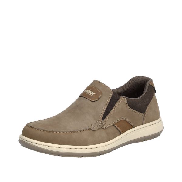 Rieker Men's shoes | Style 17368 Casual Slip-on - Brown | Free Delivery