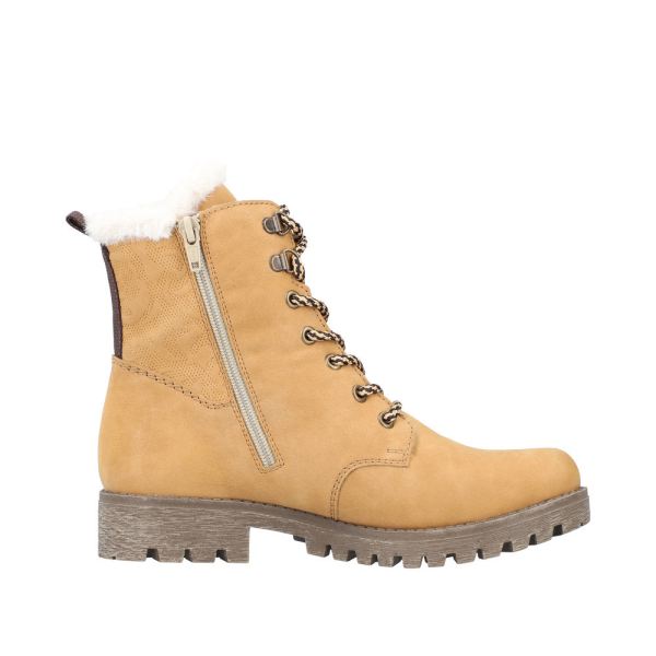 Rieker Synthetic Material Women's short boots| 78503 Ankle Boots - Beige | Free Delivery