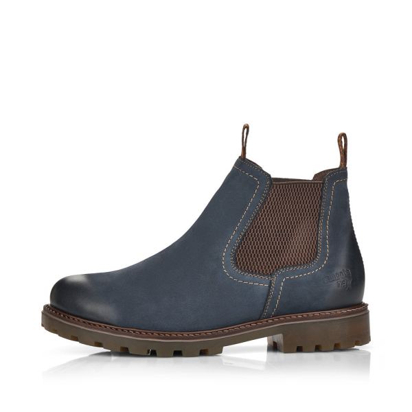 Remonte Suede Leather Women's mid height boots| D8472-45 Mid-height Boots - Blue Combination | Free Delivery