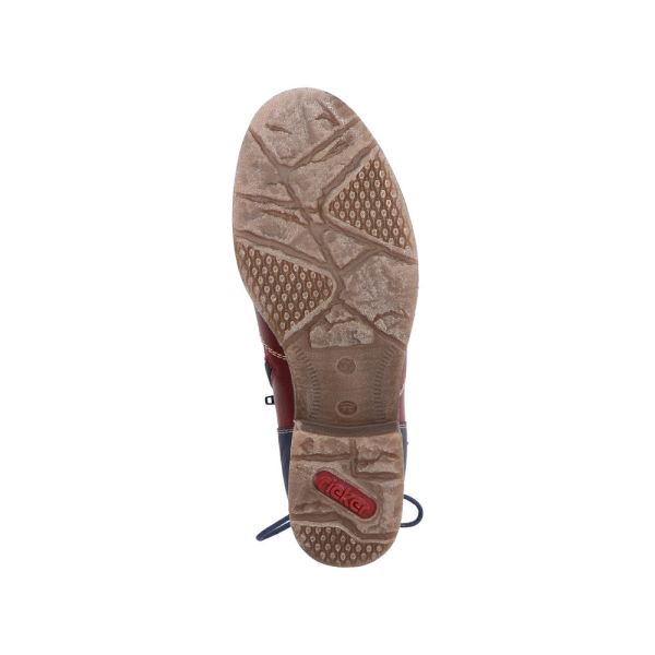 Rieker Synthetic Material Women's short boots| 79692 Ankle Boots - Red Combination | Free Delivery