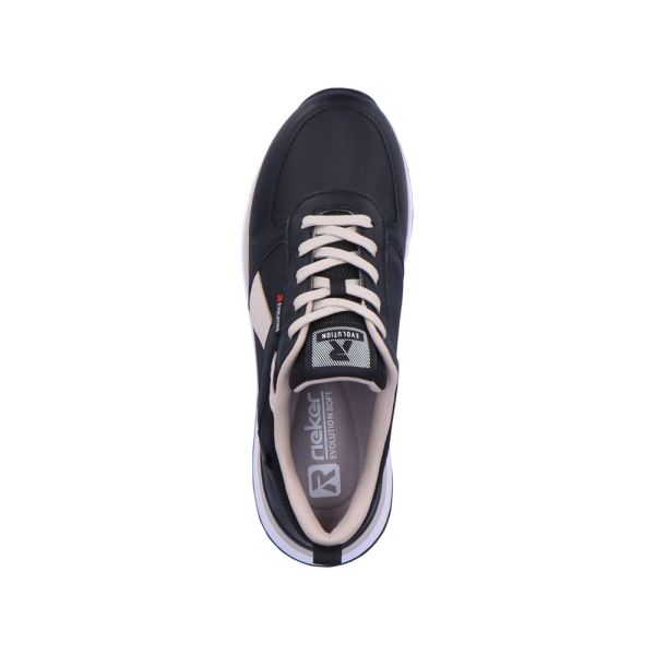 Rieker EVOLUTION Women's shoes | Style 42502 Athletic Lace-up - Black Combination | Free Delivery