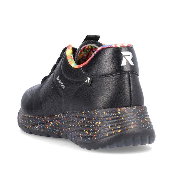 Rieker EVOLUTION Women's shoes | Style W0402 Athletic Lace-up - Black | Free Delivery