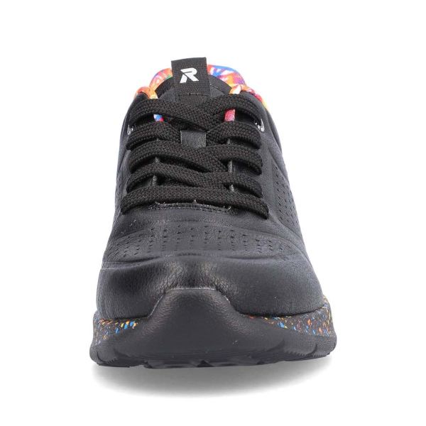 Rieker EVOLUTION Women's shoes | Style W0402 Athletic Lace-up - Black | Free Delivery
