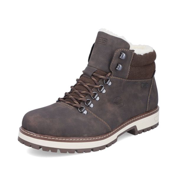 Rieker Synthetic leather Men's boots | F8333 Ankle Boots - Flip Grip - Brown | Free Delivery