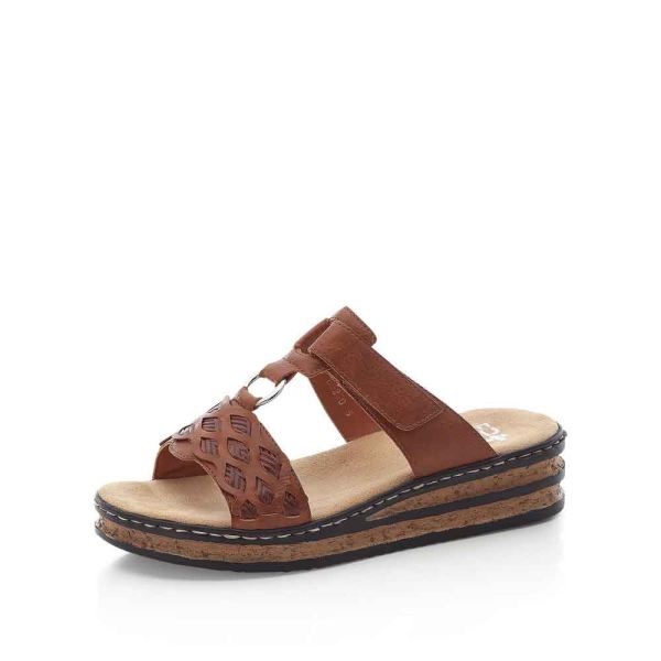 Rieker Women's sandals | Style 629K9 Casual Mule - Brown | Free Delivery