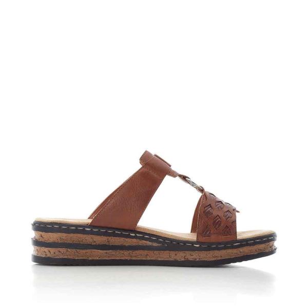 Rieker Women's sandals | Style 629K9 Casual Mule - Brown | Free Delivery