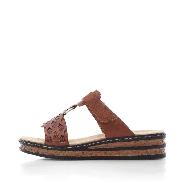 Rieker Women's sandals | Style 629K9 Casual Mule - Brown | Free Delivery