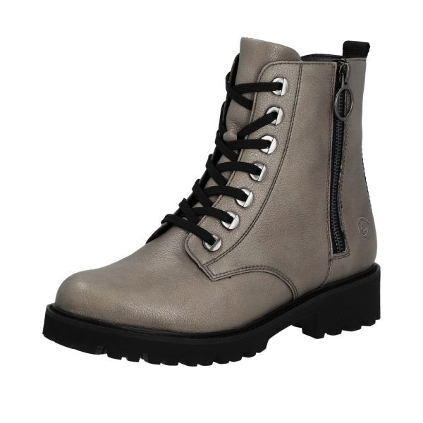 Remonte Leather Women's mid height boots| D8671 Mid-height Boots - Metallic | Free Delivery