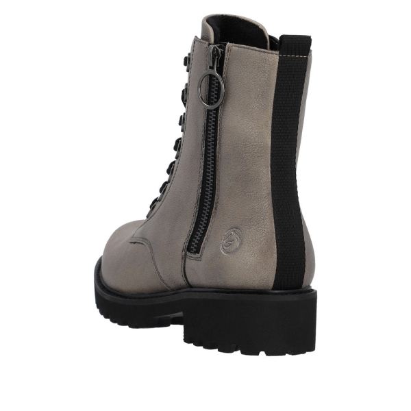 Remonte Leather Women's mid height boots| D8671 Mid-height Boots - Metallic | Free Delivery