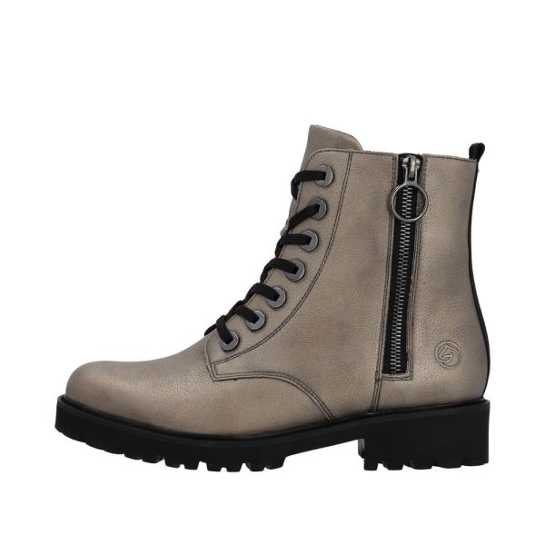 Remonte Leather Women's mid height boots| D8671 Mid-height Boots - Metallic | Free Delivery