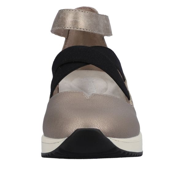 Remonte Women's shoes | Style D2411 Athletic Ballerina with Strap - Metallic | Free Delivery