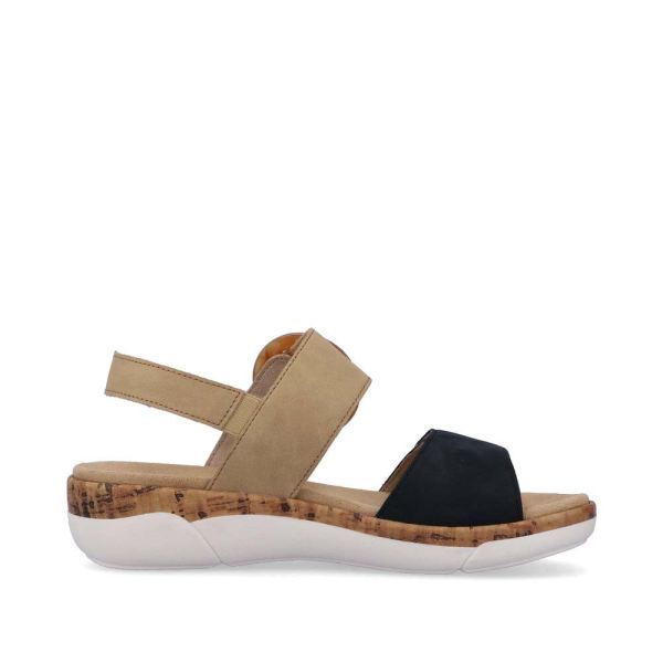 Remonte Women's sandals | Style R6853 Casual Sandal - Beige Combination | Free Delivery