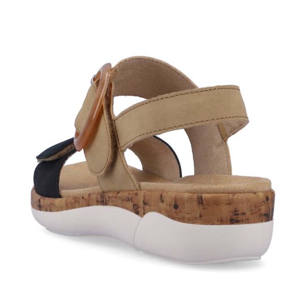 Remonte Women's sandals | Style R6853 Casual Sandal - Beige Combination | Free Delivery