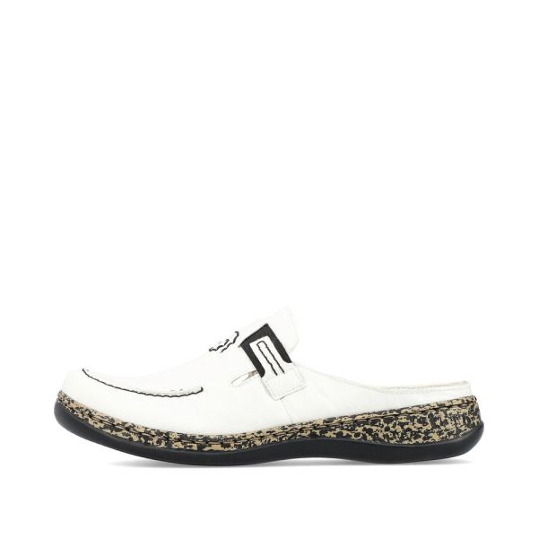 Rieker Women's shoes | Style 46393 Casual Clog - White | Free Delivery