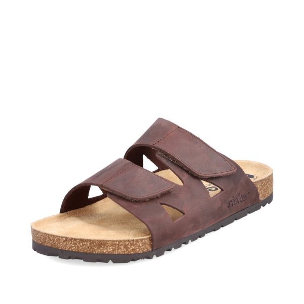 Rieker Men's sandals | Style 22150 Casual Mule - Brown | Free Delivery