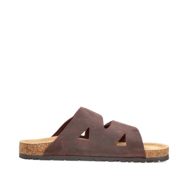 Rieker Men's sandals | Style 22150 Casual Mule - Brown | Free Delivery
