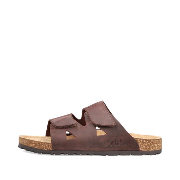 Rieker Men's sandals | Style 22150 Casual Mule - Brown | Free Delivery