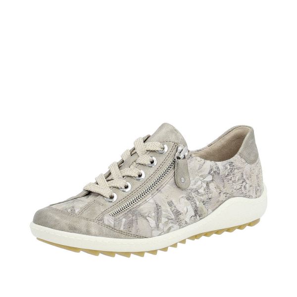 Remonte Women's shoes | Style R1402 Casual Lace-up with zip - Beige Combination | Free Delivery
